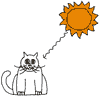 A Solar Cat soaking up the sun